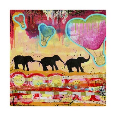 Jennifer Mccully 'The Elephant Walk' Canvas Art,14x14